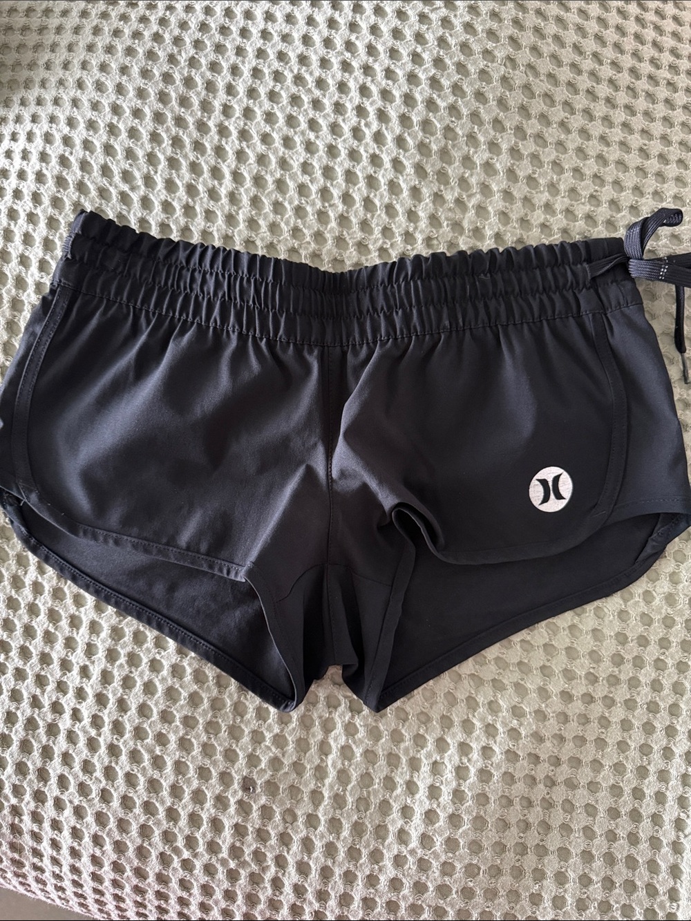 Hurley Black Women's Athletic Shorts with Logo